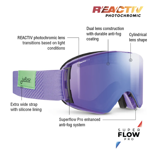 Julbo - Launcher Goggle - Purple; REACTIV 1 3 High Contrast