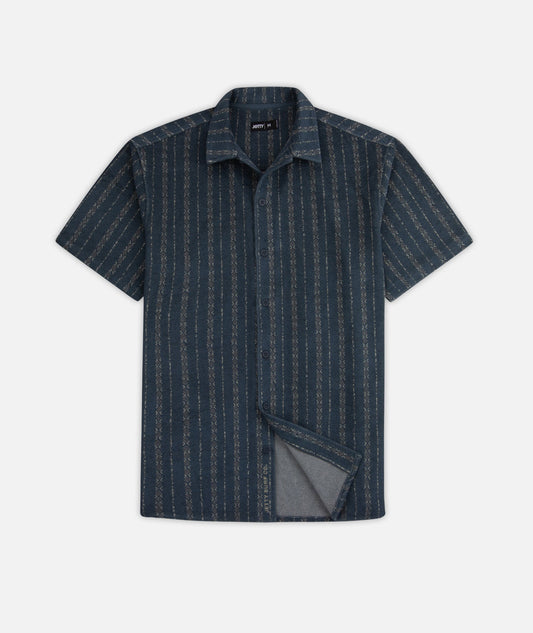 Asbury Knit Button Down - Navy