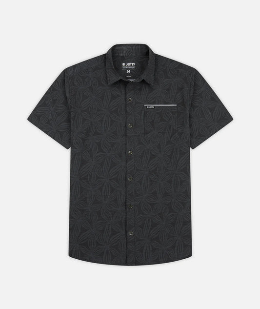 Jetty - Garwood Woven Short Sleeve - Black