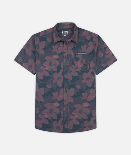 Jetty - Garwood Woven Short Sleeve - Mauve