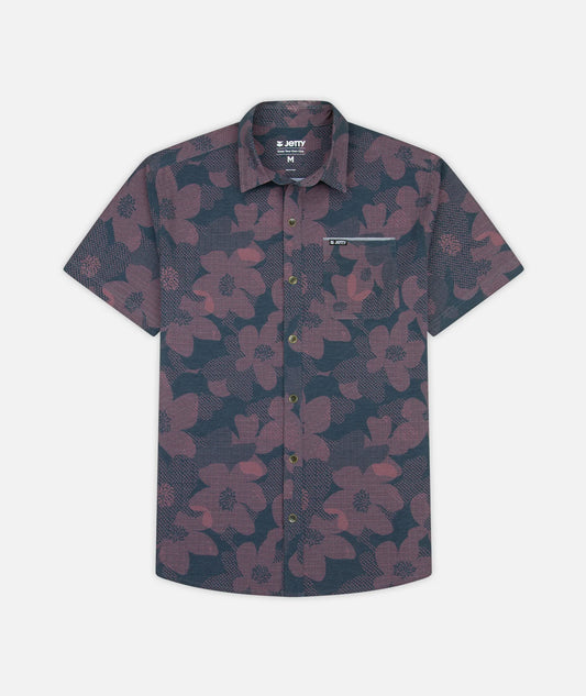 Jetty - Garwood Woven Short Sleeve - Mauve