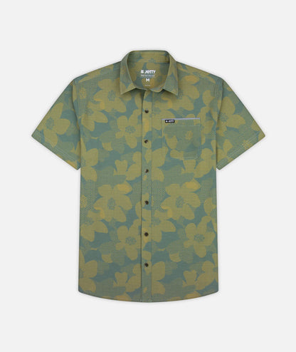 Jetty - Garwood Woven Short Sleeve - Teal