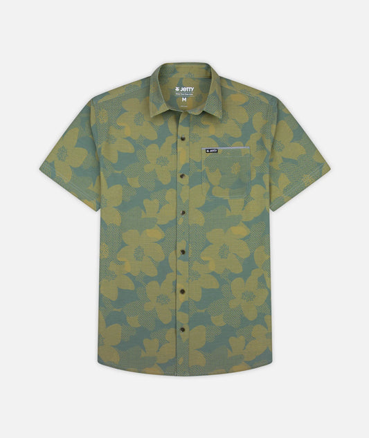 Jetty - Garwood Woven Short Sleeve - Teal