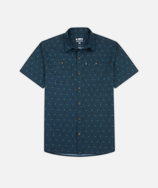 Jetty - Seabrite Cotton Shirt - Navy