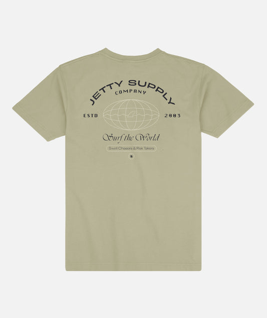 Surf World Tee - Bay Leaf