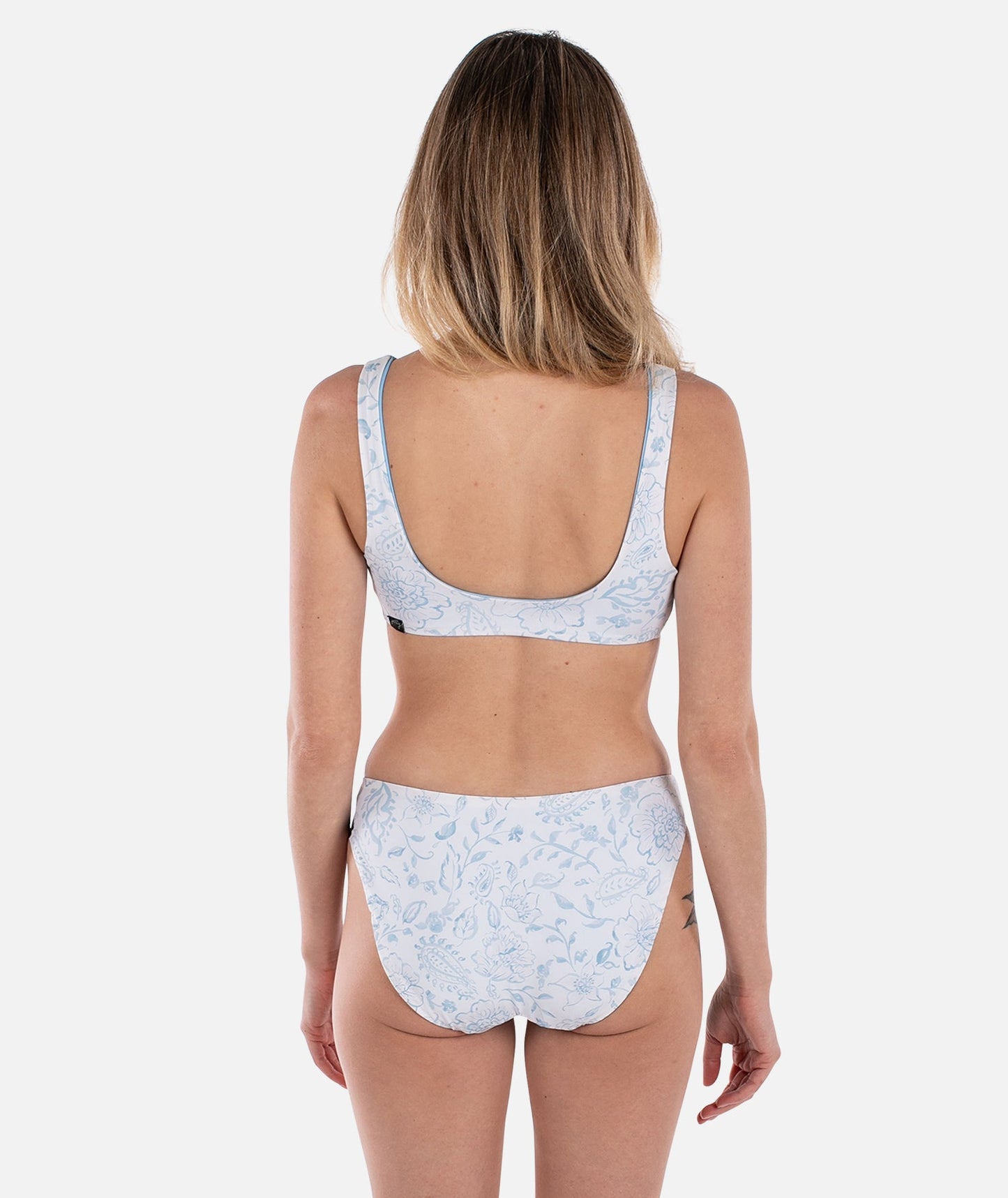 Lou Reversible Bikini Top - Blue