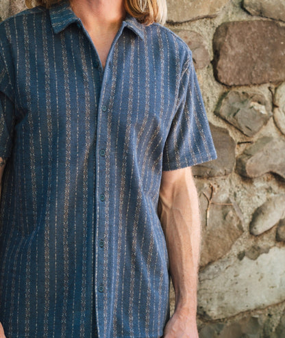 Asbury Knit Button Down - Navy