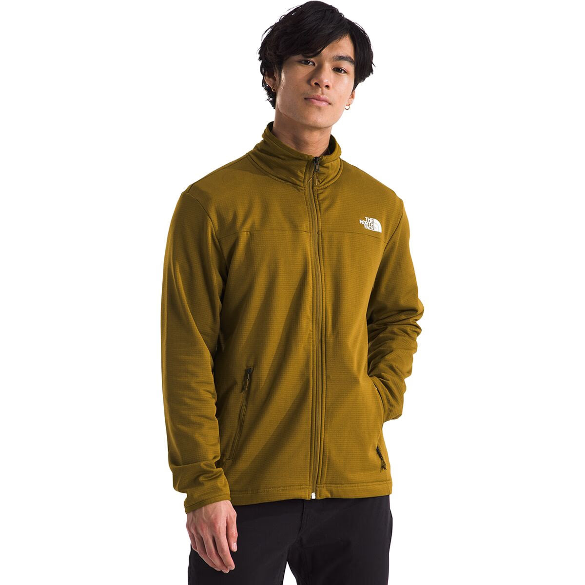 The North Face - Cedar Trail Grid Fleece Full Zip - Men's - Moss Green