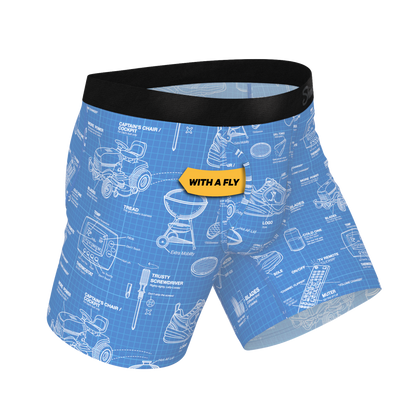 The Man With A Plan | Blueprint Ball Hammock® Pouch Underwear With Fly