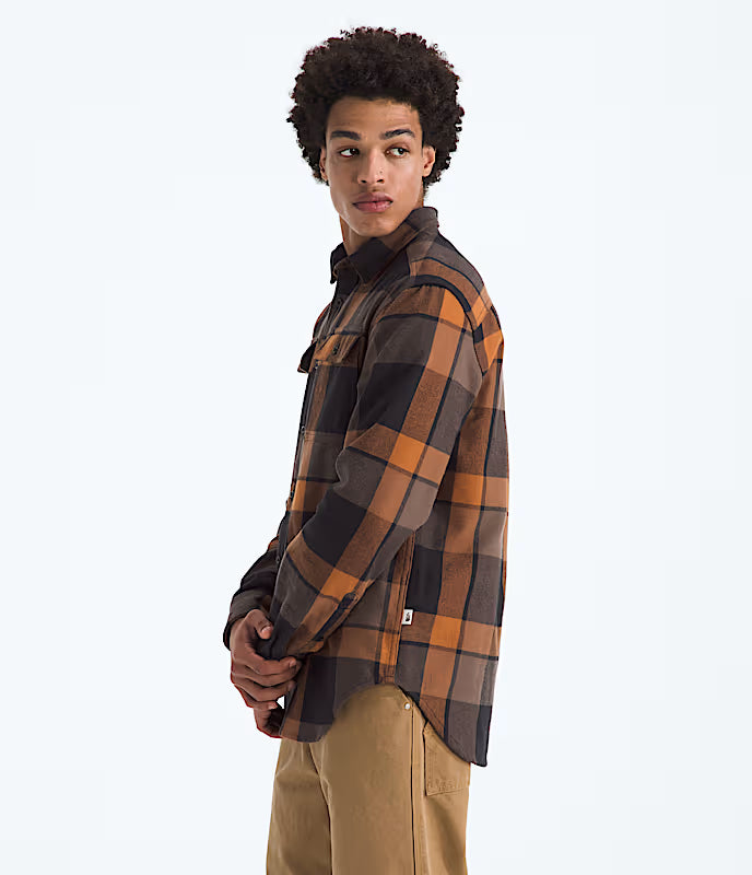 The North Face - Mens Arroyo Flannel Shirt Plaid - Burnt Umber Macro Small Plaid