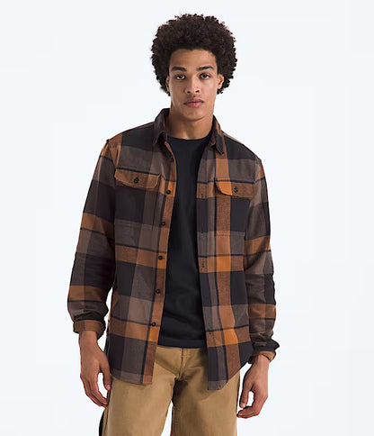 The North Face - Mens Arroyo Flannel Shirt Plaid - Burnt Umber Macro Small Plaid
