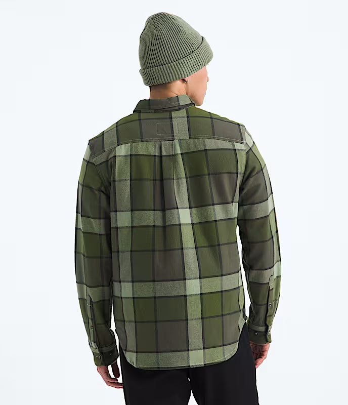 The North Face - Mens Arroyo Flannel Shirt Plaid - New Taupe Green Macro Small Plaid