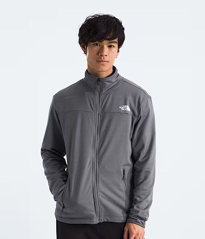 The North Face - Cedar Trail Grid Fleece Full Zip - Men's - Smoked Pearl