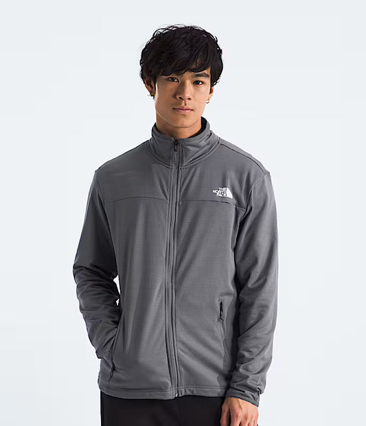 The North Face - Cedar Trail Grid Fleece Full Zip - Men's - Smoked Pearl