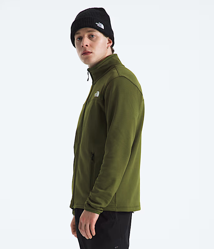 The North Face - Cedar Trail Grid Fleece Full Zip - Men's - Woodland Green