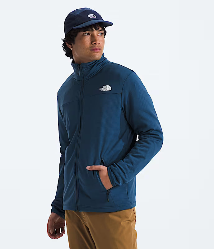 The North Face - Cedar Trail Grid Fleece Full Zip - Men's - Shady Blue