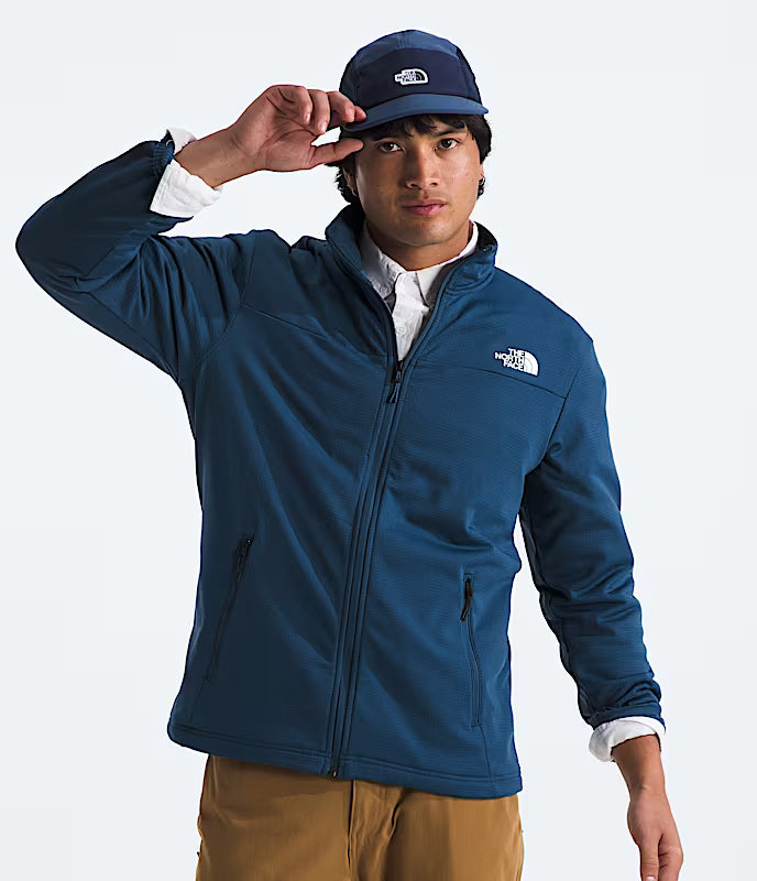 The North Face - Cedar Trail Grid Fleece Full Zip - Men's - Shady Blue