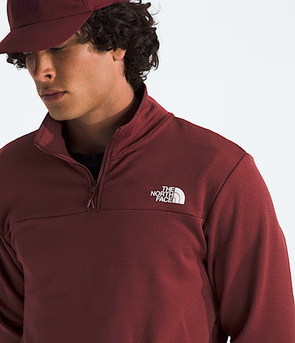 The North Face - Cedar Trail Grid Fleece 1/4 - Men's - Sumac