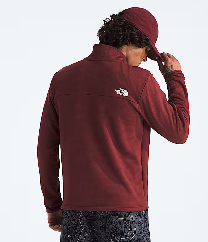 The North Face - Cedar Trail Grid Fleece 1/4 - Men's - Sumac