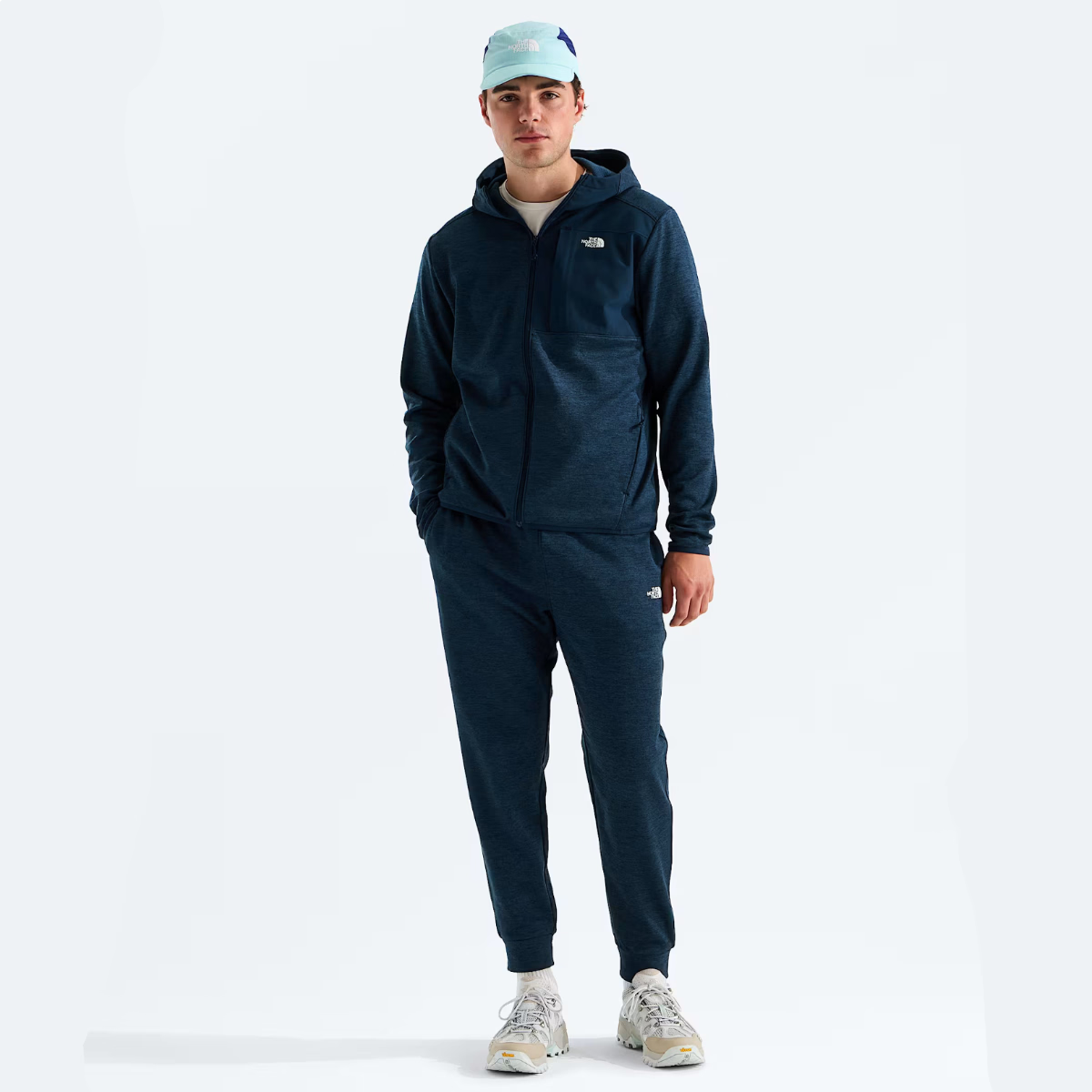 The North Face - Men's TNF Performance Fleece Full Zip Hoodie - Summit Navy Dark Heather