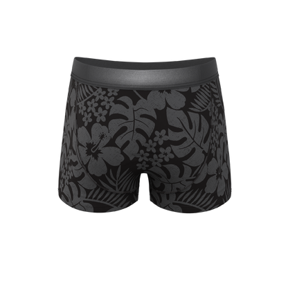 The Midnight Flora | Black Tonal Tropical Ball Hammock® Pouch Trunks Underwear