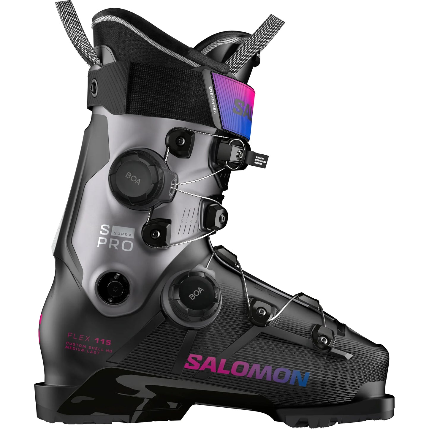 Salomon - S/Pro Supra Dual Boa 115 W - Black/Beluga Met./Beetroot Purple