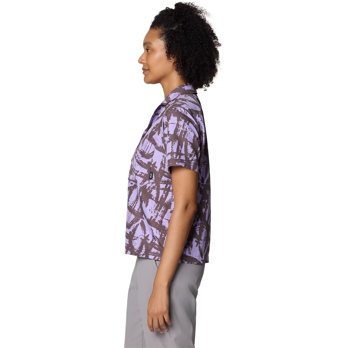 Mountain Hardwear - Sun Drift Cooling Short Sleeve Shirt - Purple Sage Brushstrokes Print