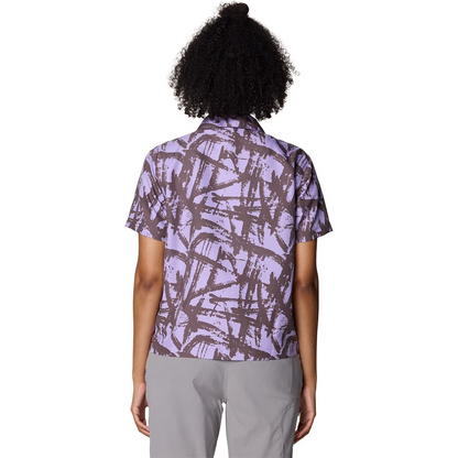 Mountain Hardwear - Sun Drift Cooling Short Sleeve Shirt - Purple Sage Brushstrokes Print