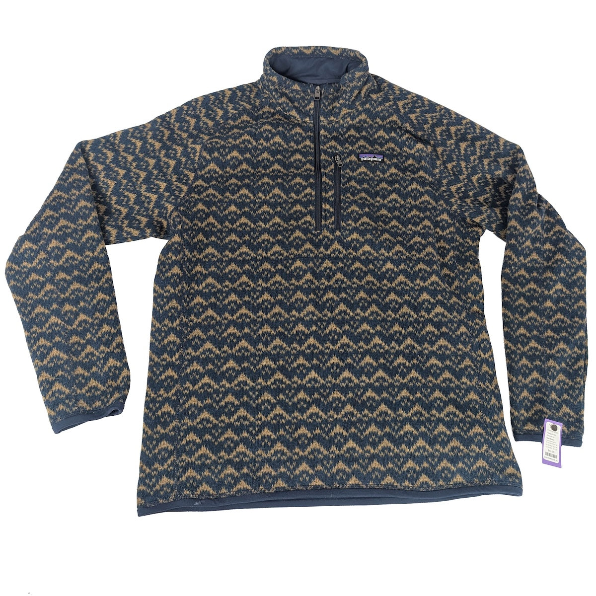 Patagonia QZ Fleece M LG Blue/Brown