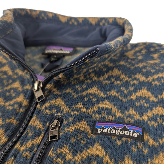 Patagonia QZ Fleece M LG Blue/Brown