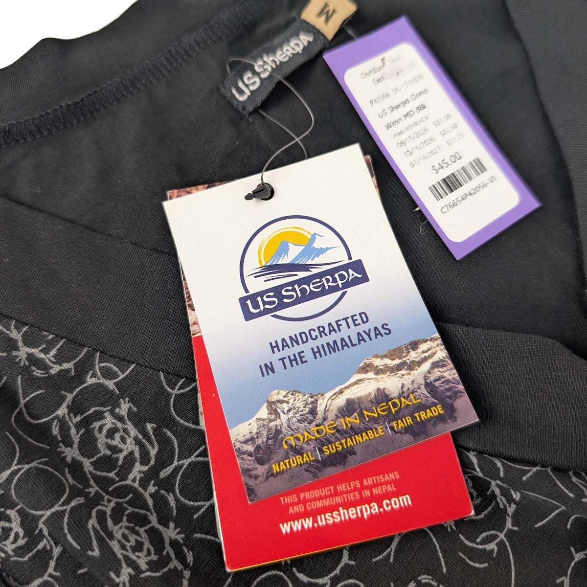 US Sherpa Dress Wmn MD Blk