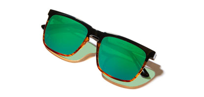 Camp Eyewear - Ridge HD - Black/Tortoise // Walnut/HD Plus Polarized Green Flash