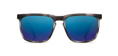 Camp Eyewear - Ridge - Matte Pearl Grey / Walnut; HD Plus Polarized Blue Flash