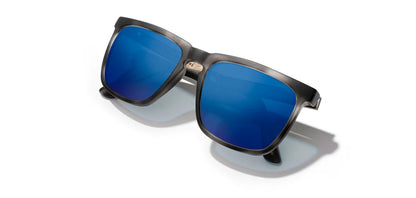 Camp Eyewear - Ridge - Matte Pearl Grey / Walnut; HD Plus Polarized Blue Flash