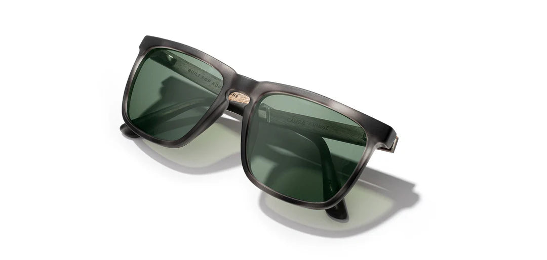 Camp Eyewear - Ridge - Matte Pearl Grey / Walnut; Basic Polarized G15