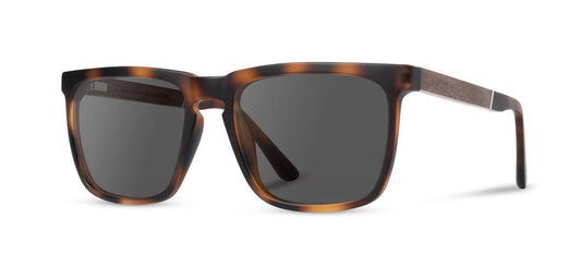 Camp Eyewear - Ridge - Matte Tortoise / Walnut; Basic Polarized Grey