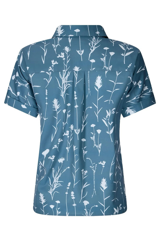 Flylow - Around Town Shirt - Ocean/Sky Wildflower