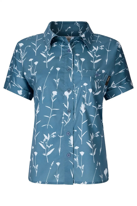 Flylow - Around Town Shirt - Ocean/Sky Wildflower