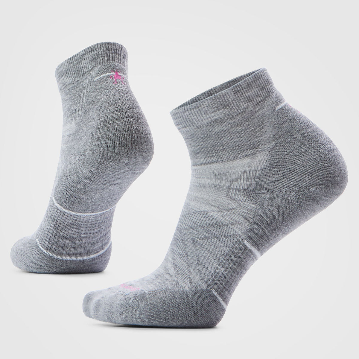 Smartwool - Run Targeted Cushion Ankle Sock - Women's - Light Gray White