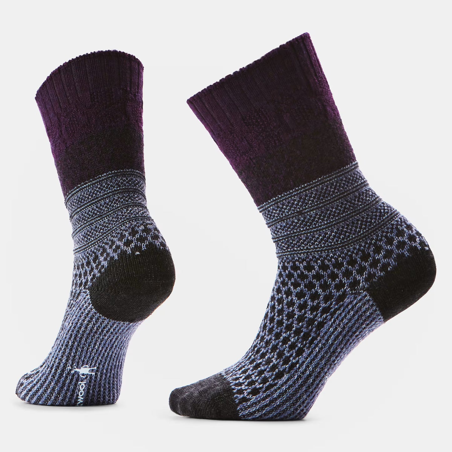 Smartwool - Everyday Cozy Popcorn Cable Crew Sock - Unisex - Chalk Violet