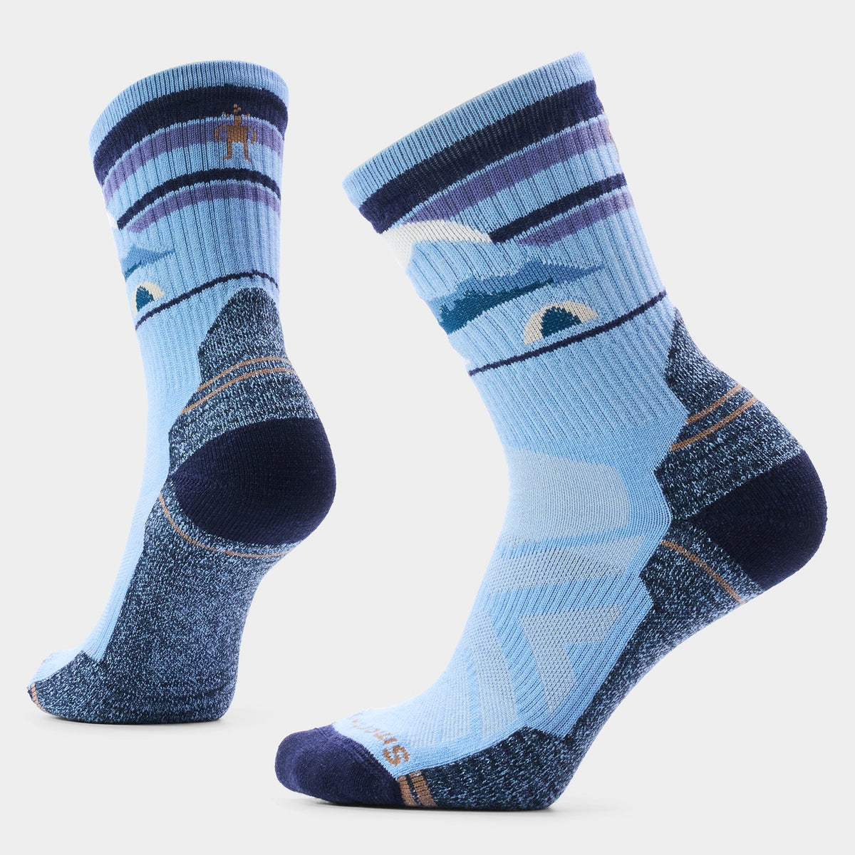 Smartwool - Women's Hike Light Cushion Mountain Moon Crew Socks - Serene Blue