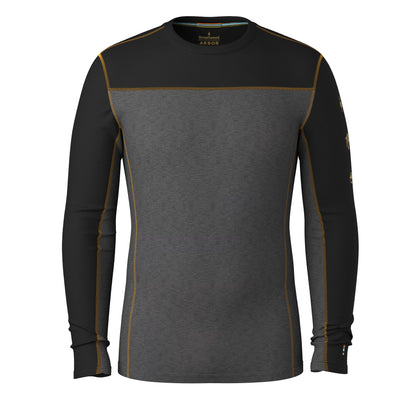 Smartwool - Classic Thermal Merino Base Layer Colorblock Crew - Men's - Charcoal-Honey Gold