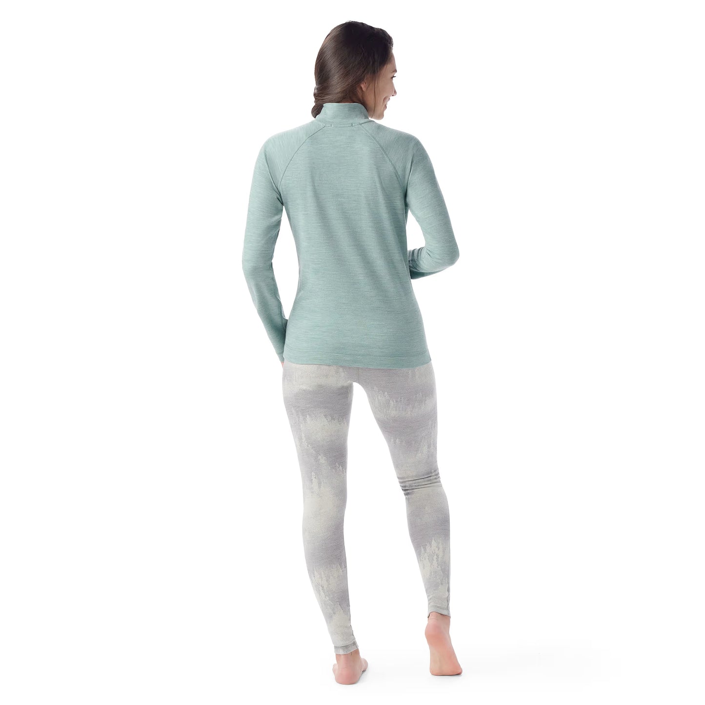 Smartwool - Classic Thermal Merino Base Layer 1/4 Zip - Women's - Arctic Green Heather