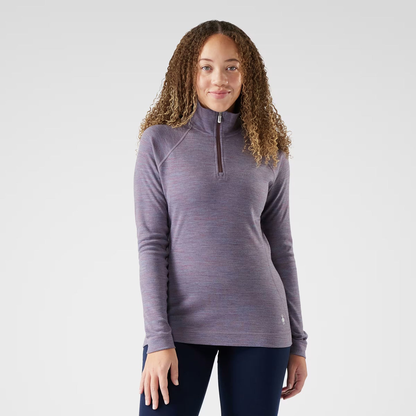 Smartwool - Classic Thermal Merino Base Layer 1/4 Zip - Women's - Chalk Violet Heather