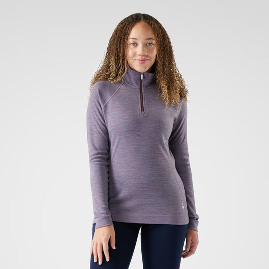 Smartwool - Classic Thermal Merino Base Layer 1/4 Zip - Women's - Chalk Violet Heather