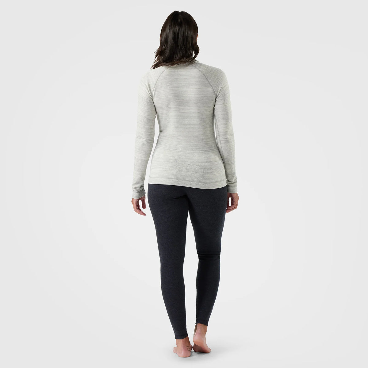 Smartwool - Classic Thermal Merino Base Layer 1/4 Zip - Women's - Light Gray Color Shift