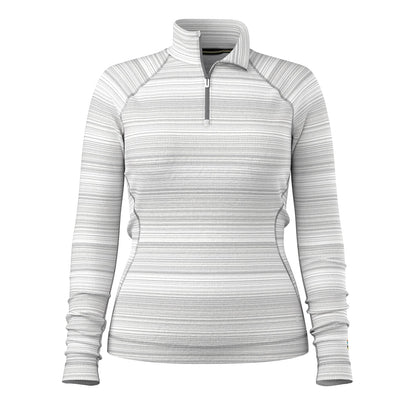 Smartwool - Classic Thermal Merino Base Layer 1/4 Zip - Women's - Light Gray Color Shift