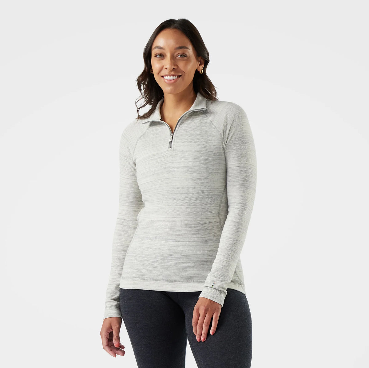 Smartwool - Classic Thermal Merino Base Layer 1/4 Zip - Women's - Light Gray Color Shift