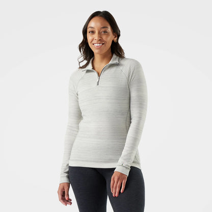 Smartwool - Classic Thermal Merino Base Layer 1/4 Zip - Women's - Light Gray Color Shift