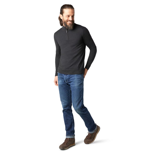Smartwool - Sparwood 1/4 Zip Sweater - Men's - Charcoal Heather